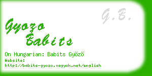 gyozo babits business card